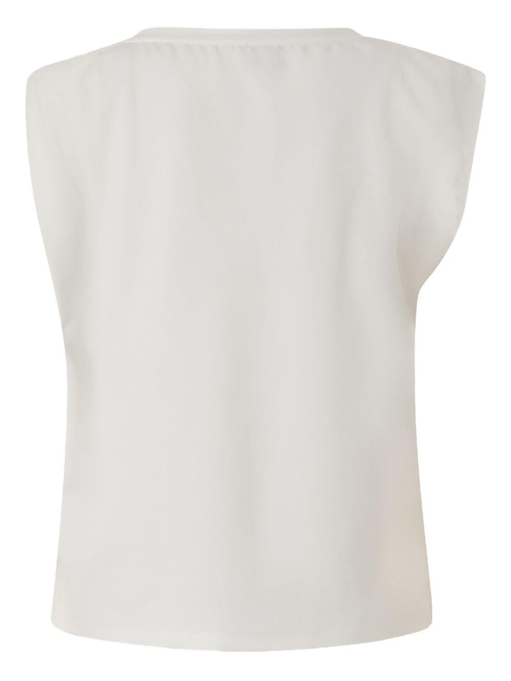 Top senza maniche con dettaglio metallico 106478A35D Z05 PINKO 