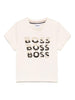 T-shirt beige logo loop neonato