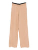 Pantaloni beige in maglia