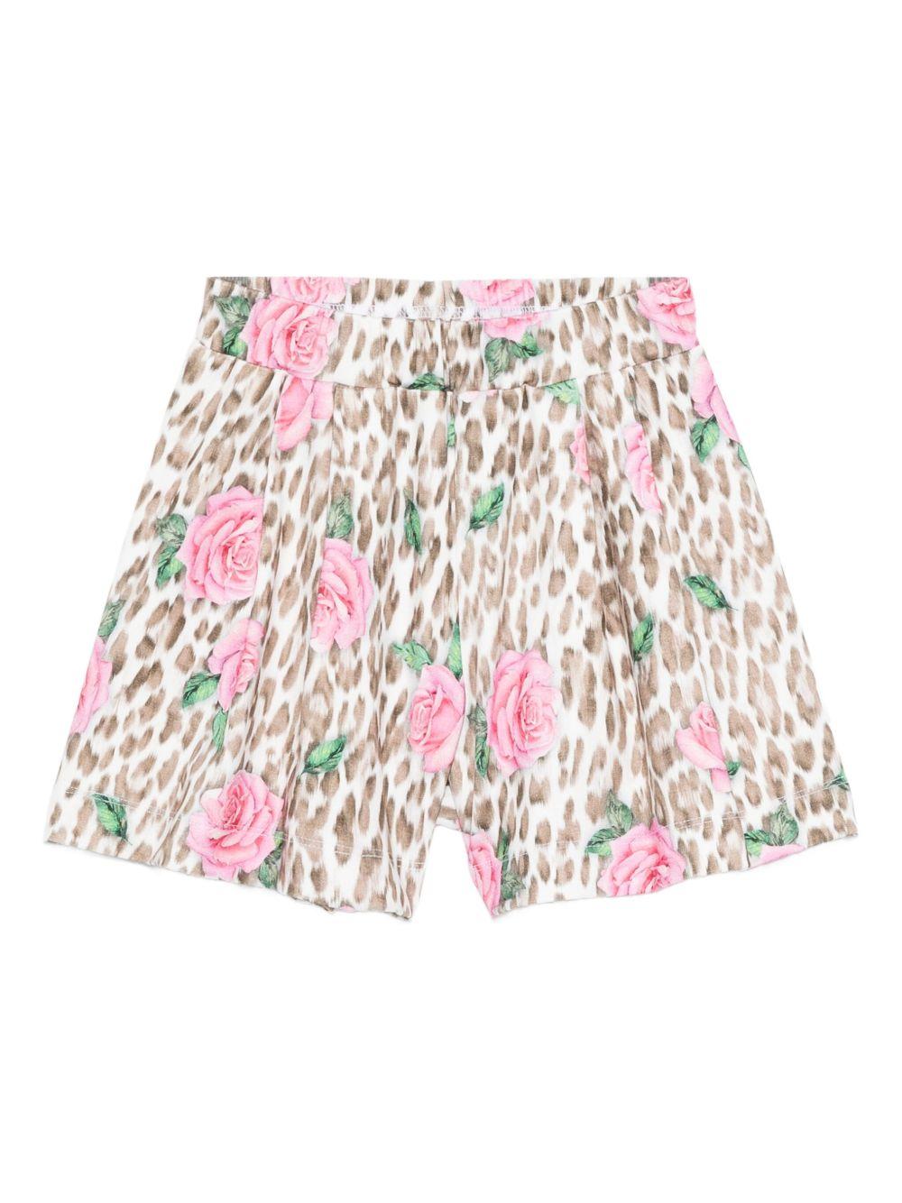 Shorts Beige con Stampa 11F4166654 0080 MONNALISA KIDS 