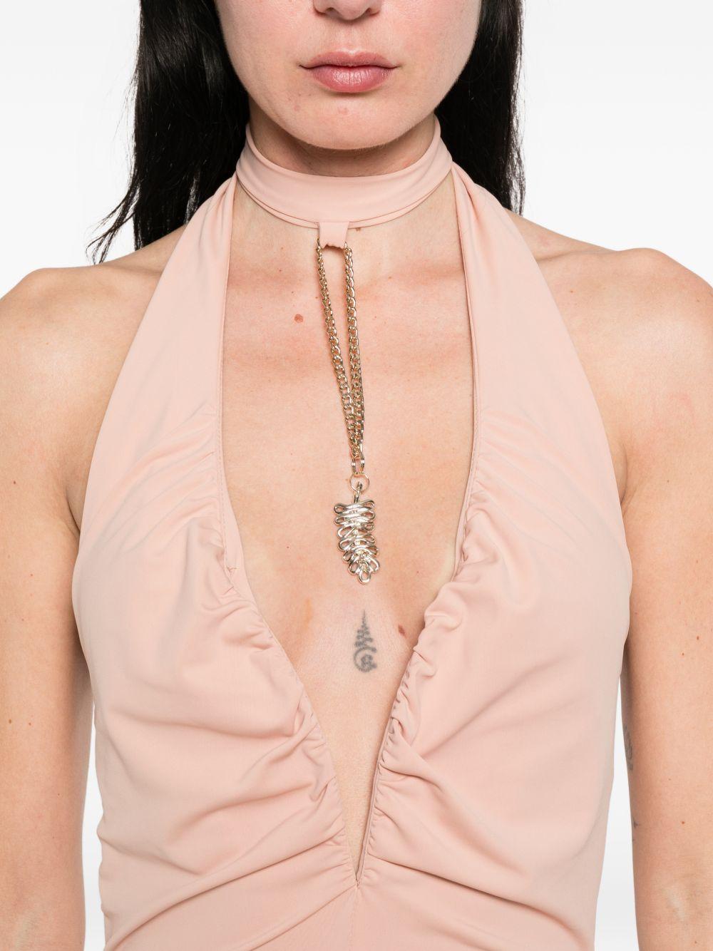 Abito lungo halter con scollo a V WE00782 NUDE BABYLON EUREKA 