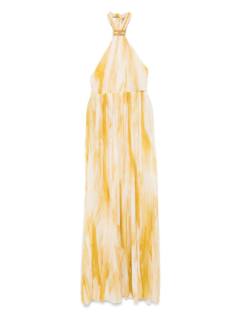Abito Red Carpet in viscosa con stampa tulle