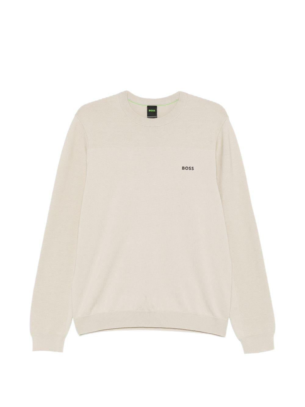 Pullover girocollo con pannelli texture 50547507 272 BOSS 