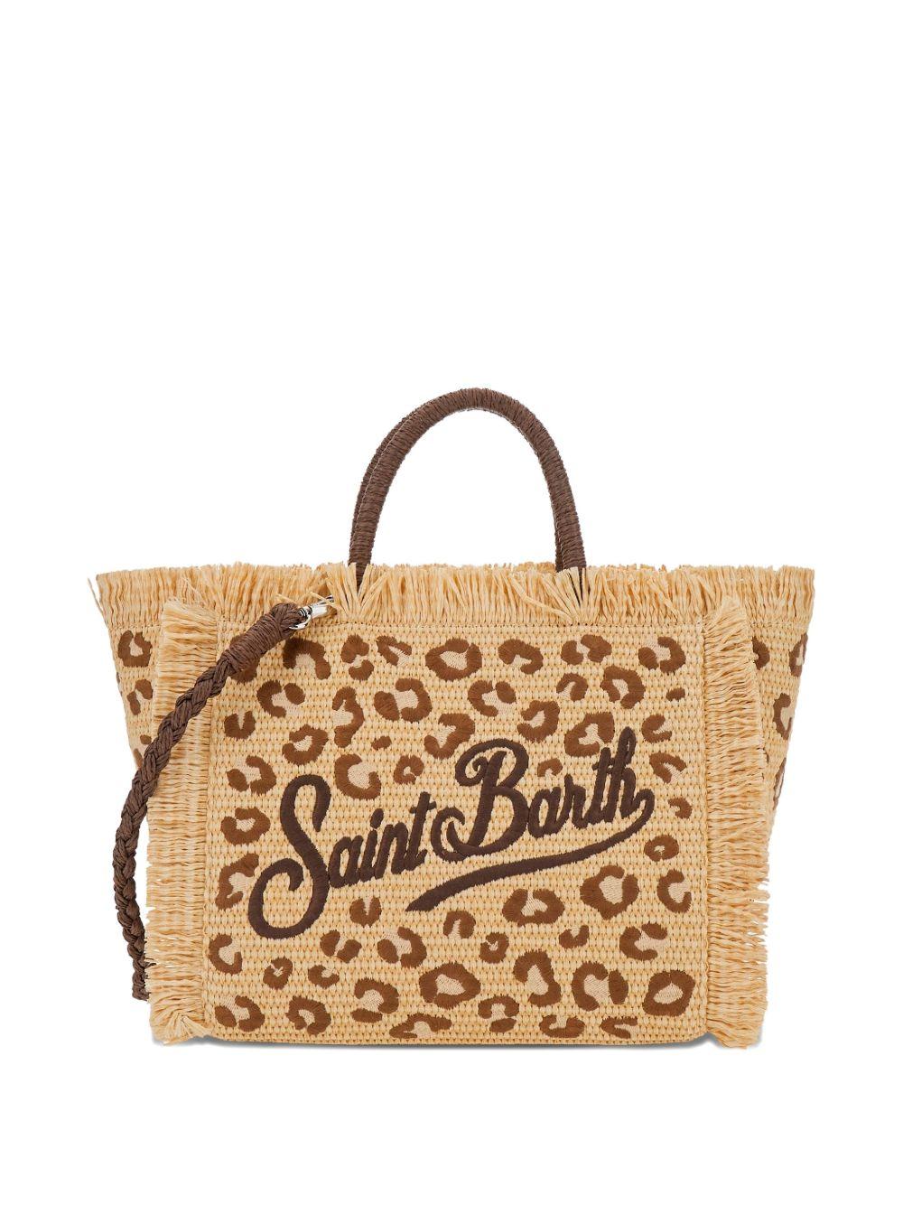 Borsa mare con frange e ricamo logo COL0017 00349L MC2 SAINT BARTH 