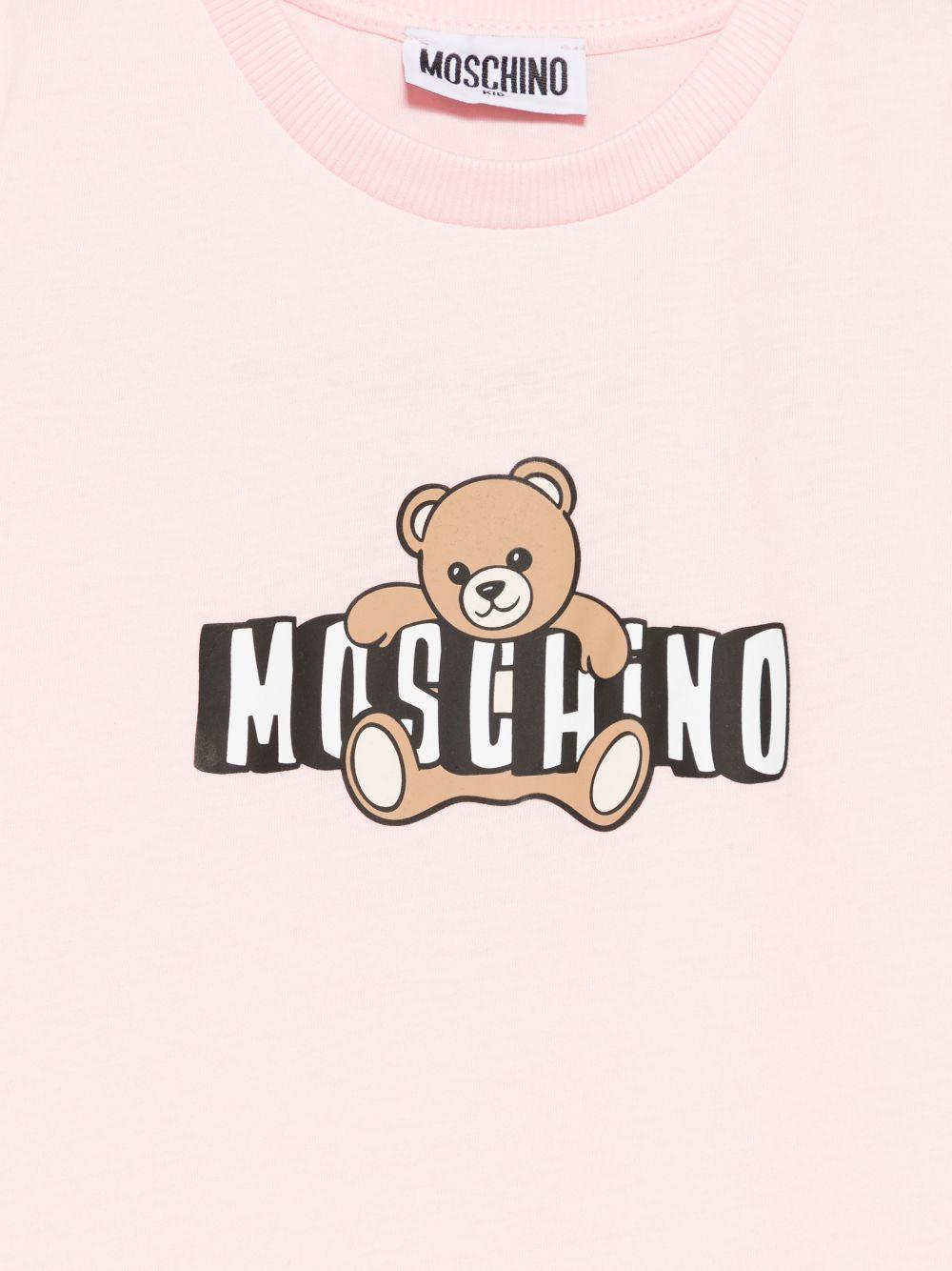T-shirt con stampa Teddy Bear HZM058LAA03 50209 MOSCHINO KIDS 