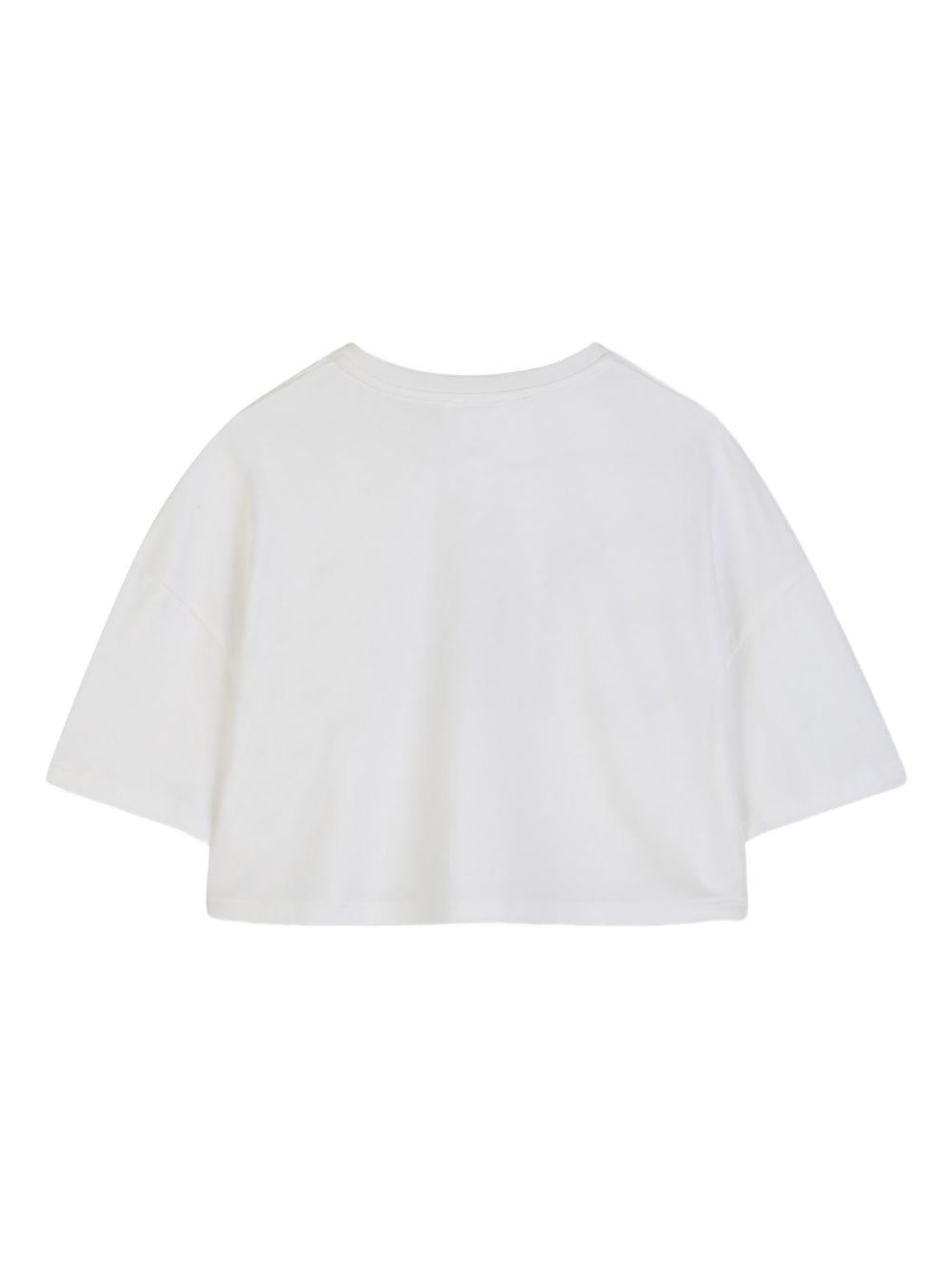 T-shirt in cotone crop C20859 117 CHLOE KIDS 