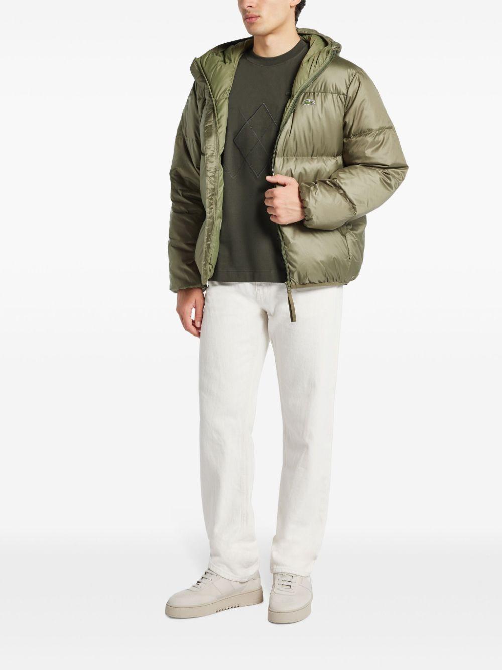 Giubbino verde cachi logo rilievo retro BH2905 BMY LACOSTE 
