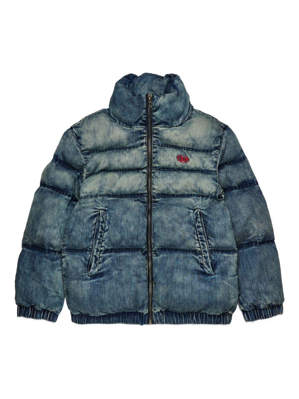 Giacca con Zip e Logo sul Petto J024210SKAI K01 DIESEL KIDS 