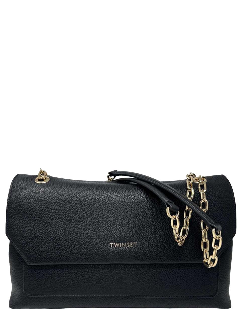 Borsa grande a tracolla Oval-T nera 251TB7063 00006 TWINSET 