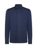 Camicia Oxford Jacquard blu deep