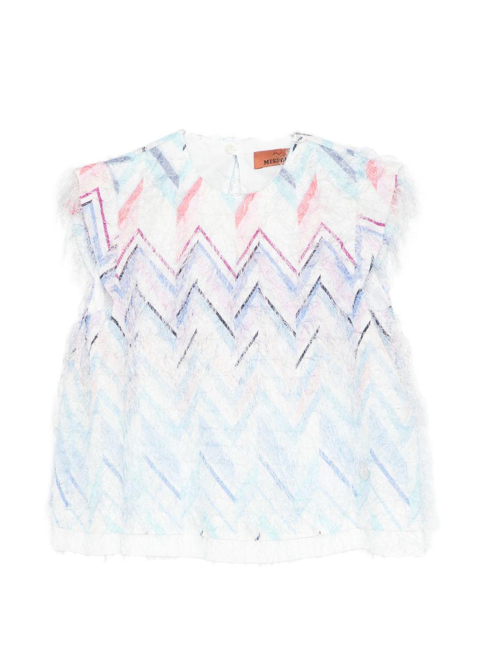 Top senza maniche con motivo geometrico MY5A51U0253 600RS MISSONI KIDS 
