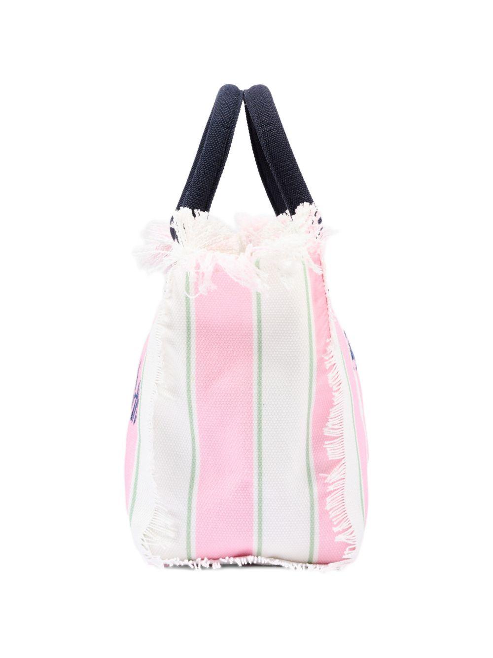 Borsa mare in cotone con frange COL0001# 02598L MC2 SAINT BARTH KIDS 
