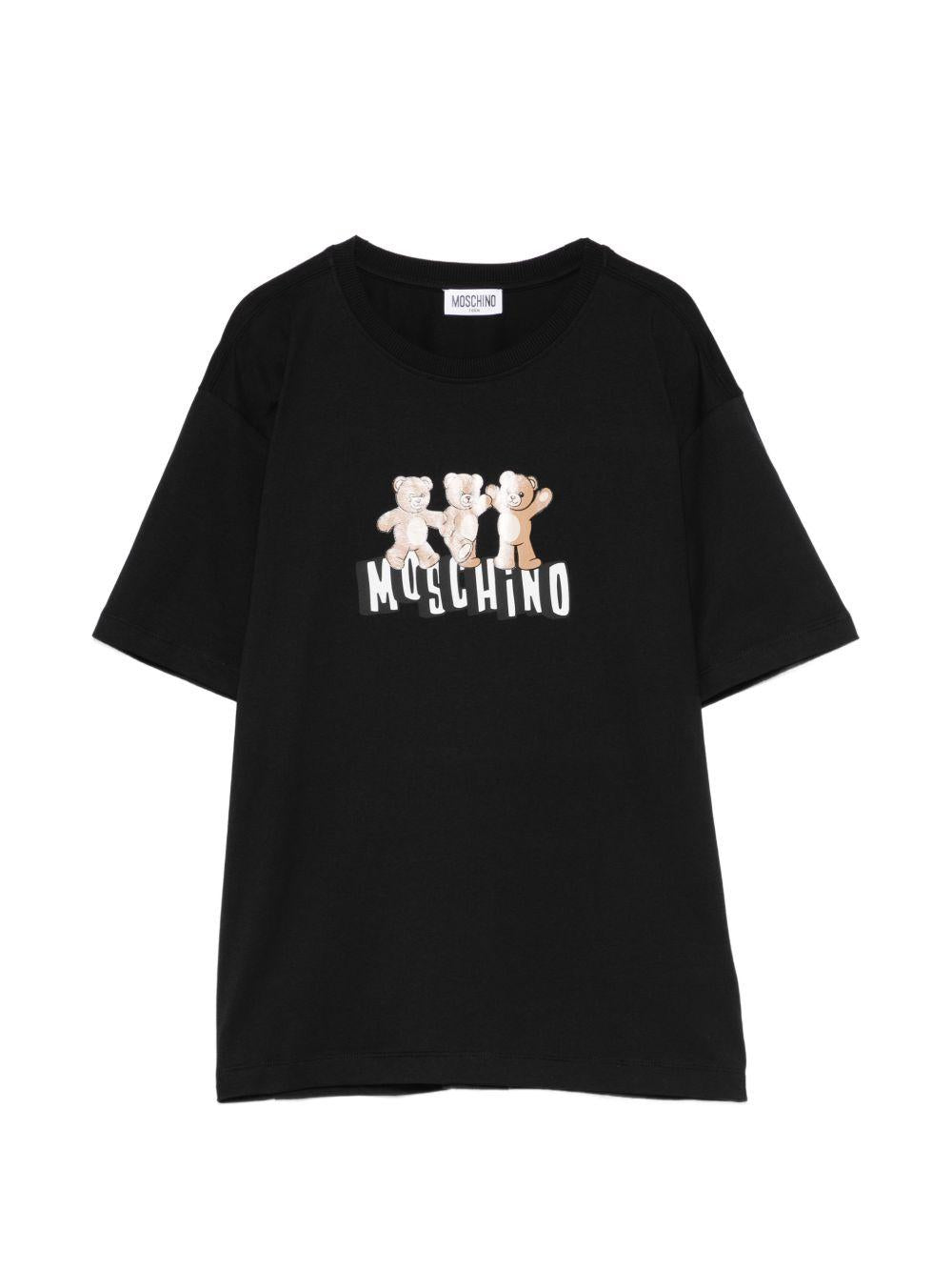 T-shirt con stampa orsetti HUM05PLAA23 60100 MOSCHINO KIDS 