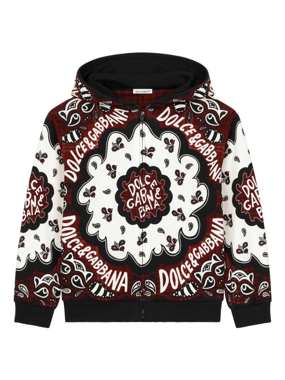 Felpa bordeaux con fantasia all-over