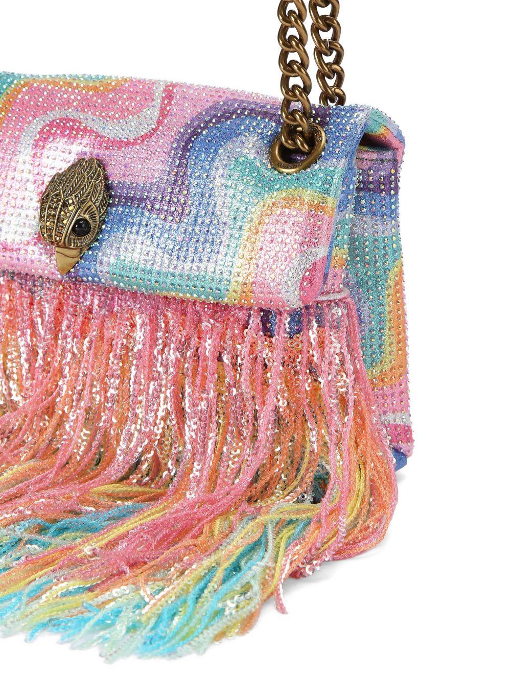 Clutch con paillettes multicolor e frange 5020169 689 KURT GEIGER 