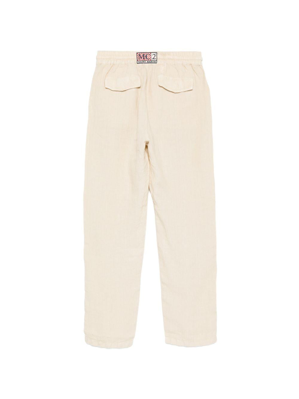 Pantaloni in lino con coulisse CAA0001 01139L MC2 SAINT BARTH 