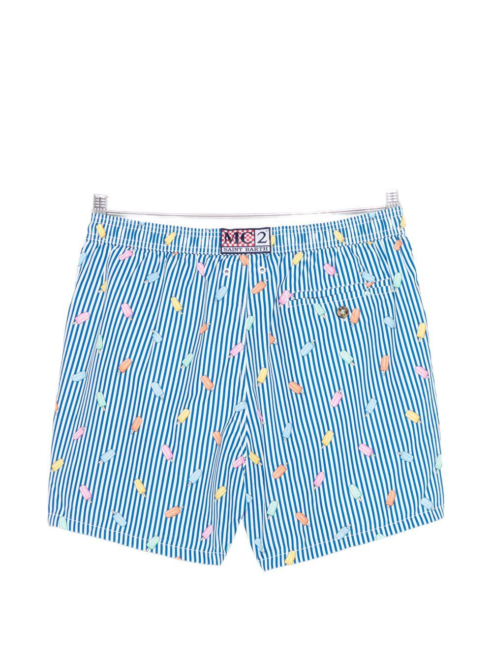 Boxer mare in poliestere riciclato con stampa LIG0003 02615L MC2 SAINT BARTH 