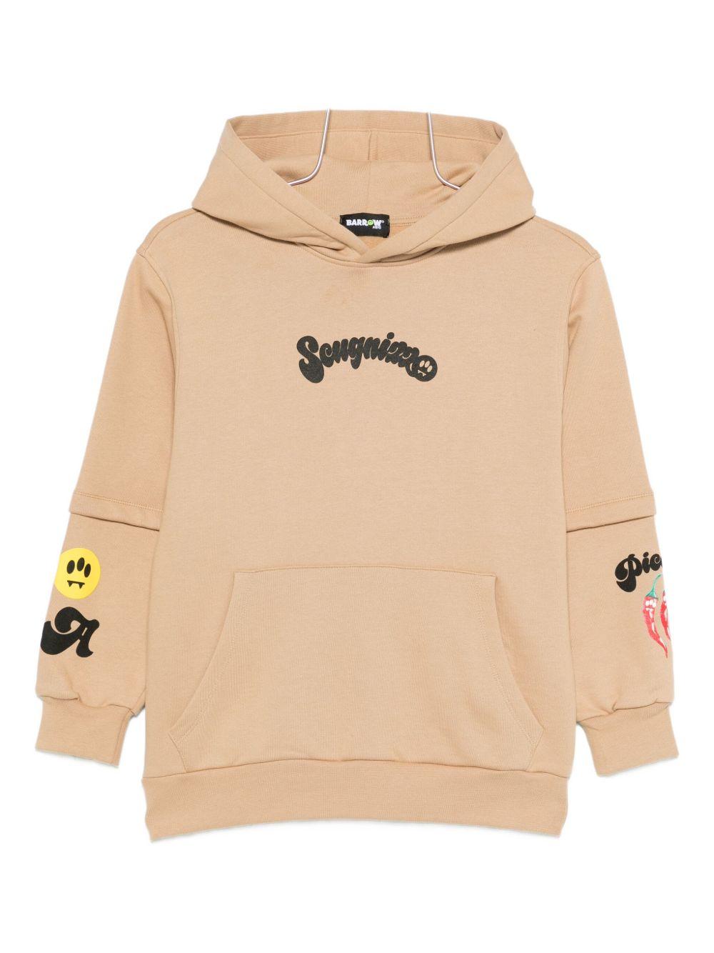 Felpa con Cappuccio e Stampa Grafica F5BKJUHS158 307 BARROW KIDS 