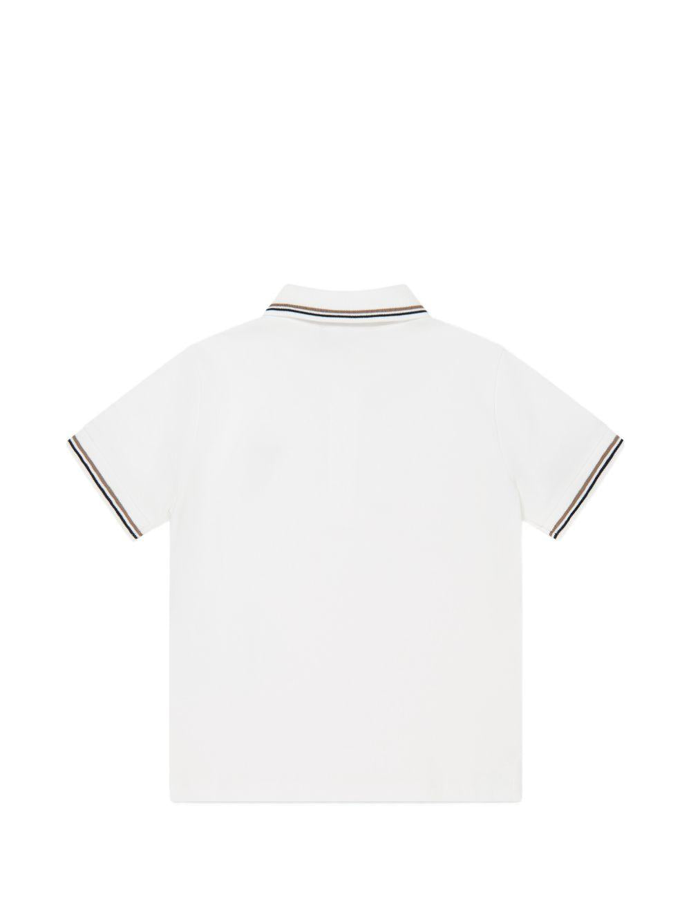Polo in cotone con bordino a contrasto EB001560AF20390 U0003 EMPORIO ARMANI KIDS 