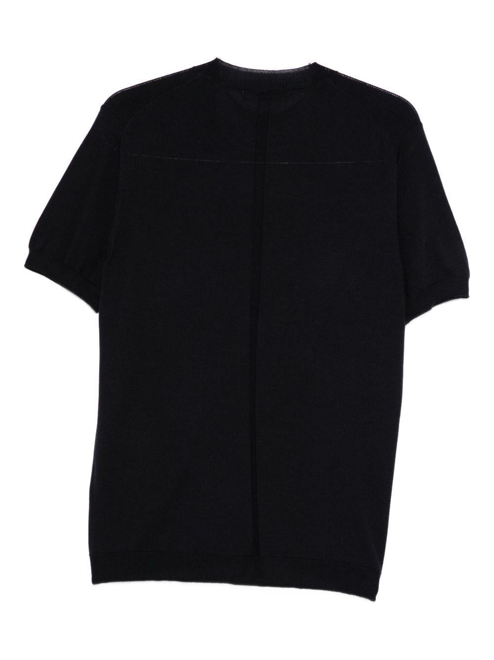 T-shirt Blu a Maniche Corte Girocollo L1MFW25266726 E044 LOW BRAND 