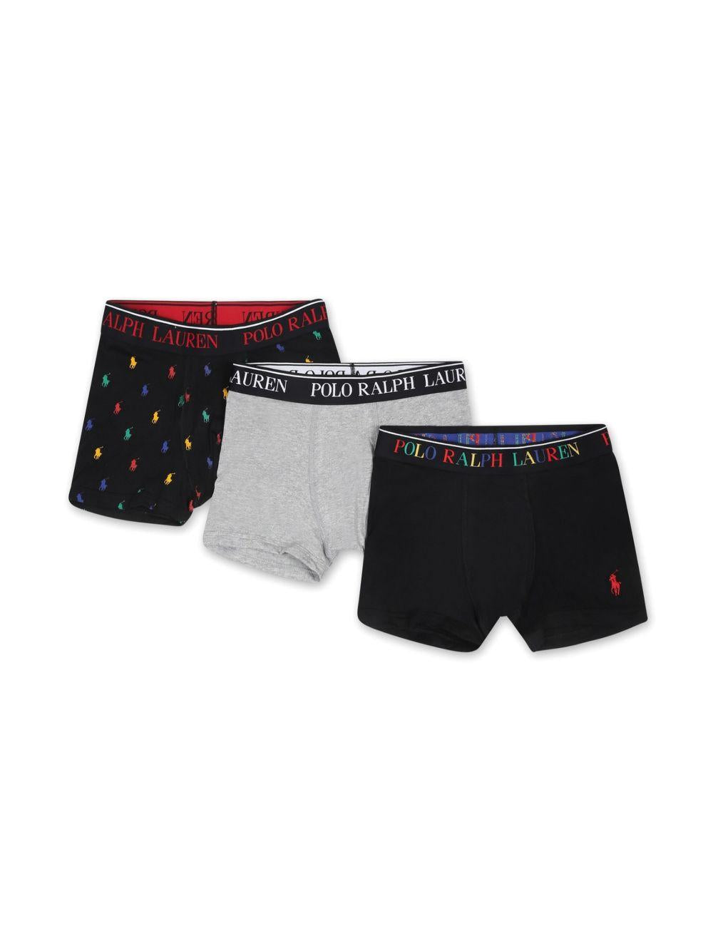 Boxer in Cotone Elasticizzato con Banda Logo 9P5015 K0O POLO RALPH LAUREN KIDS 