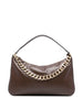 Borsa a Spalla Marrone Media con Catena