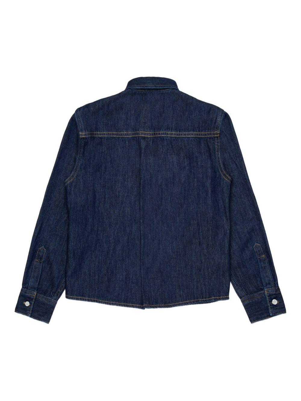 Camicia Denim Blu con Logo DQ3139D0AFM DQ01 DSQUARED KIDS 