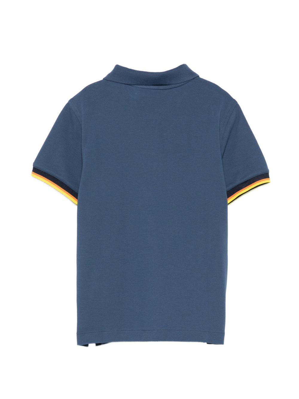 Polo in cotone con bordi rigati K6126LW B67 K-WAY KIDS 
