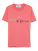 T-shirt rosa stampa frontale logo