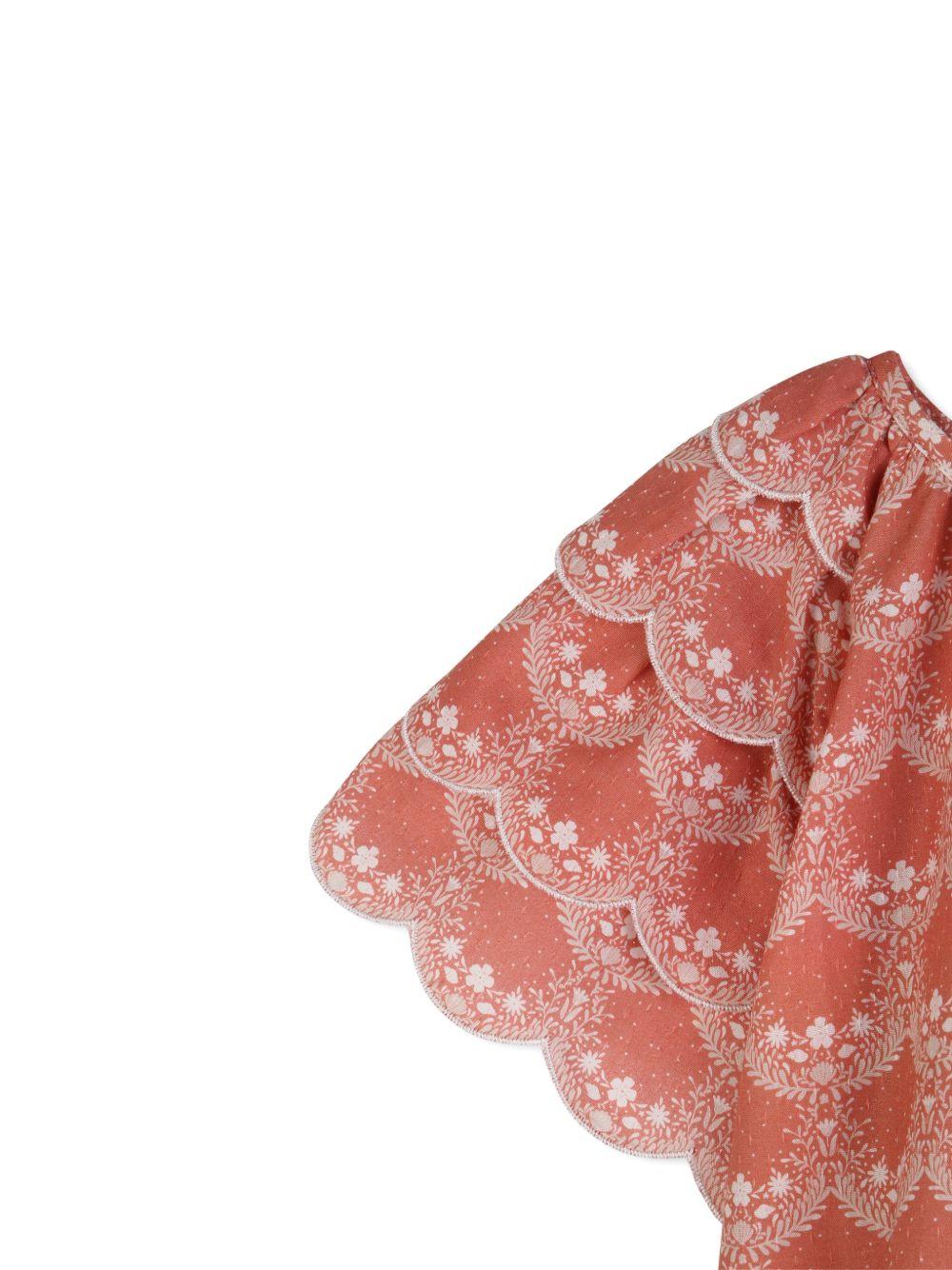 Blusa in cotone con maniche a ballon C20822 45U CHLOE KIDS 