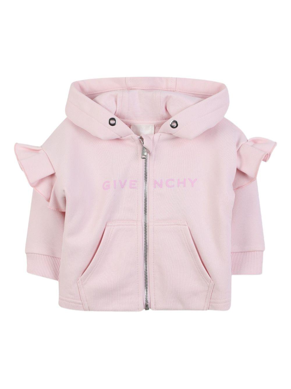 Felpa con Cappuccio e Ruches sulle Maniche H30898 44Z GIVENCHY KIDS 