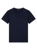 T-shirt blu mini logo ricamo