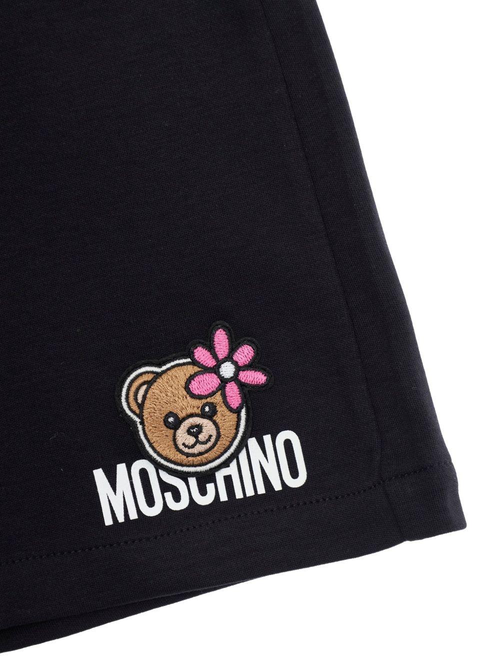 Shorts a pieghe con logo HDQ01ZLAA43 60100 MOSCHINO KIDS 