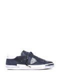 Sneakers in pelle con effetto usurato
