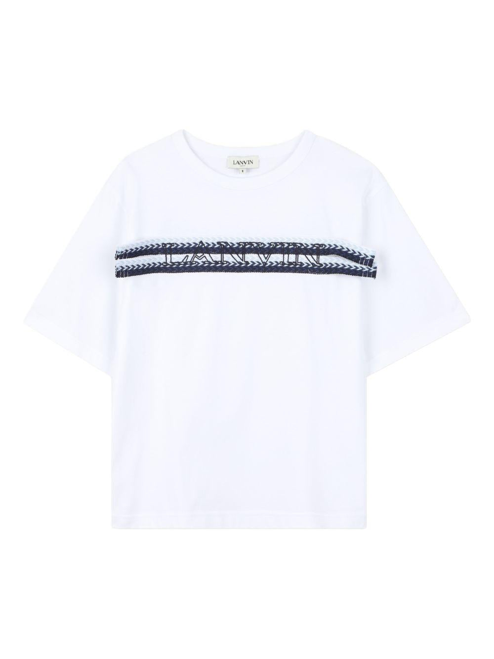 T-shirt con stampa logo N30362 N48 LANVIN KIDS 