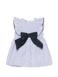Abito in cotone a righe con fiocco