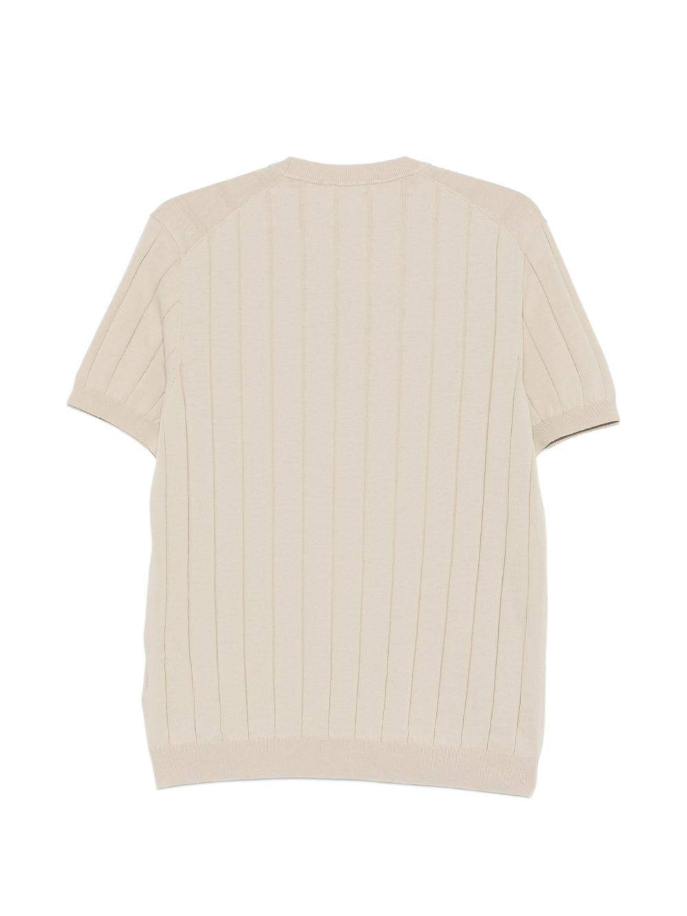 Maglia a maniche corte in cotone girocollo DK17026 SABBIA DIKTAT 