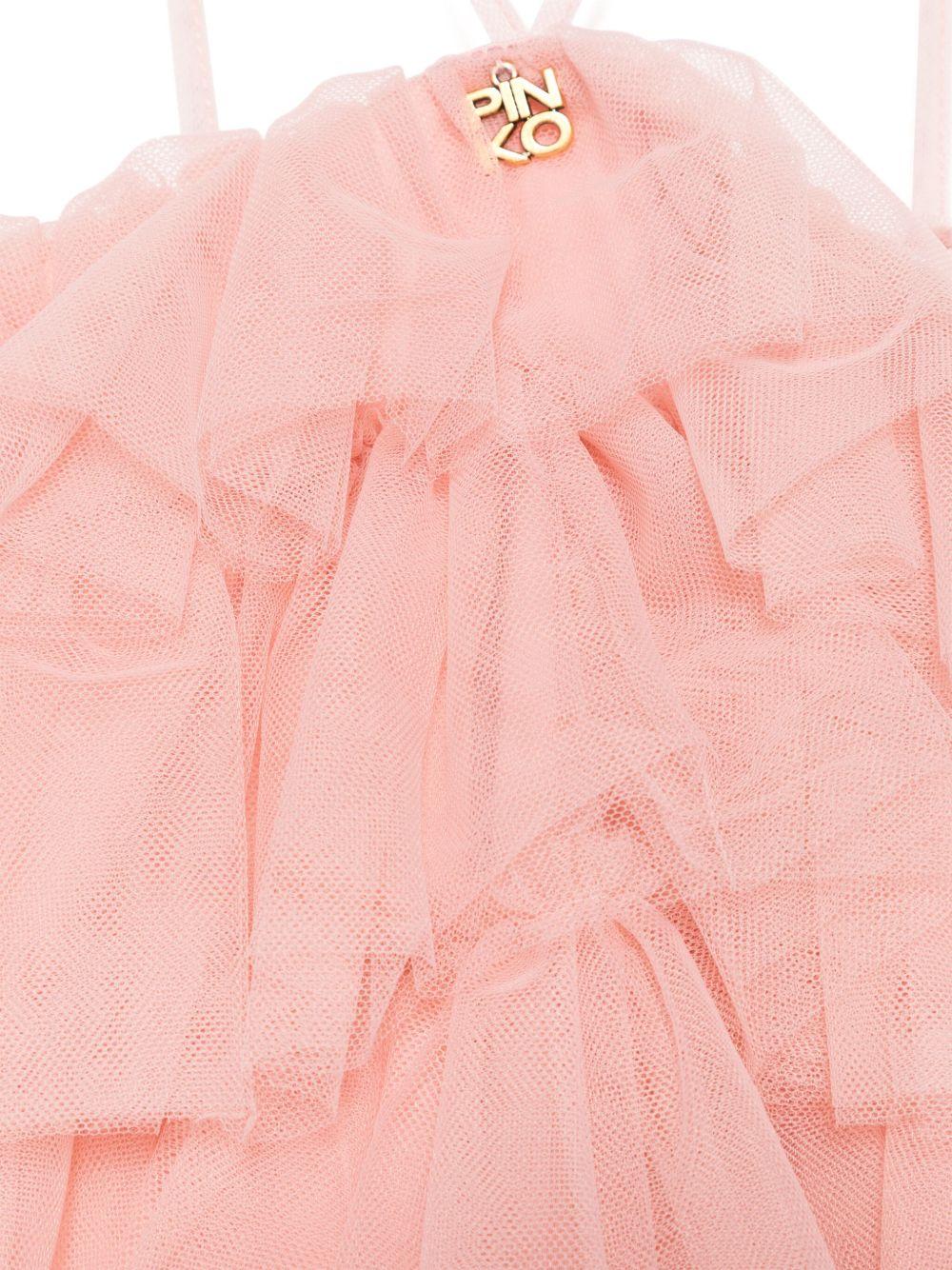 Tuta  rosa in tulle e balze KFTA0040TU005 C052 PINKO UP 