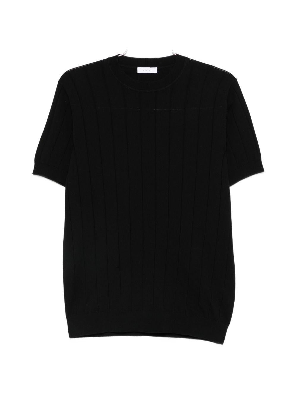 Maglia a maniche corte in cotone girocollo DK17026 NERO DIKTAT 