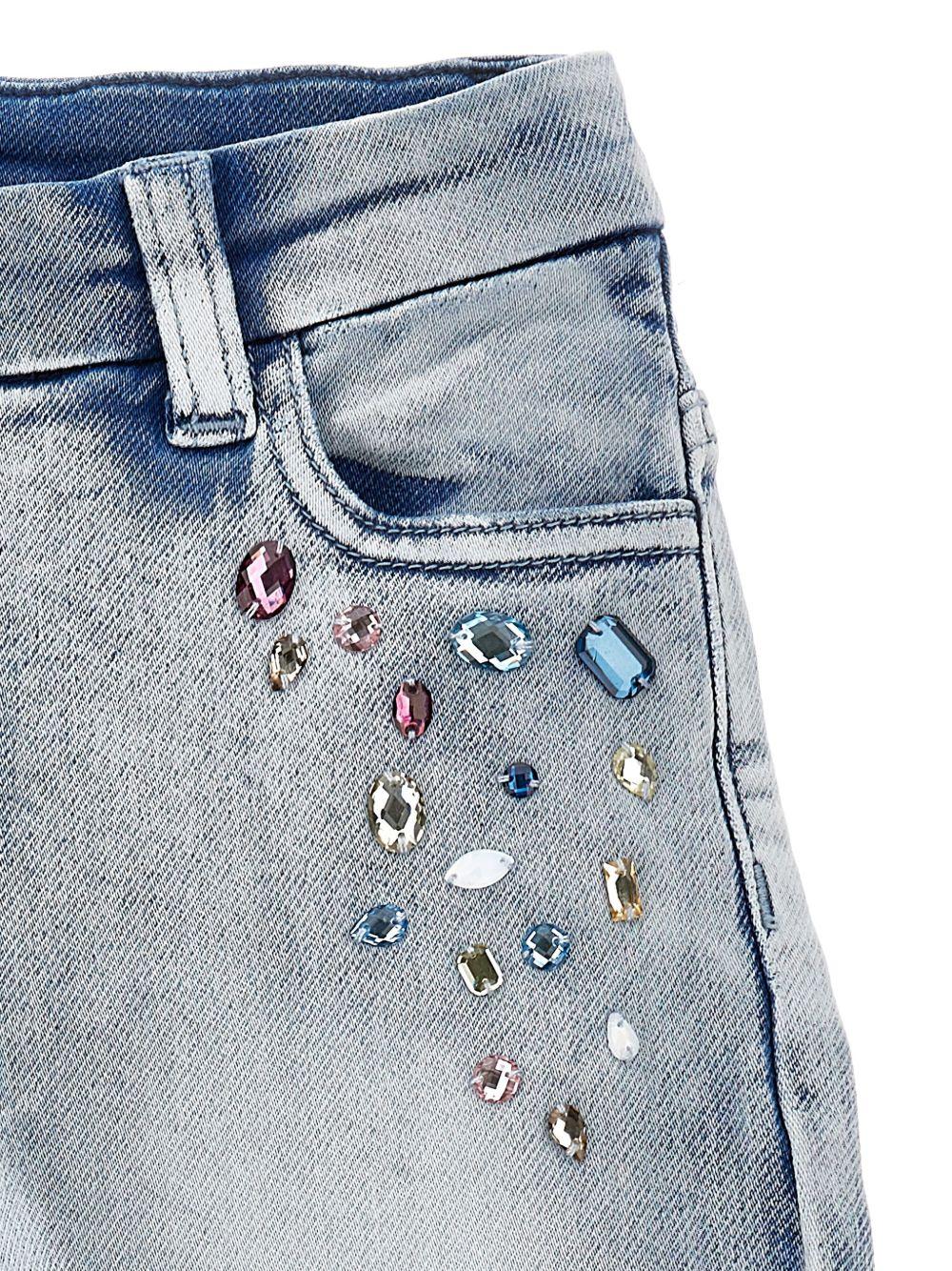 Jeans Azzurri con Gemme 19F4036042 0062 MONNALISA KIDS 