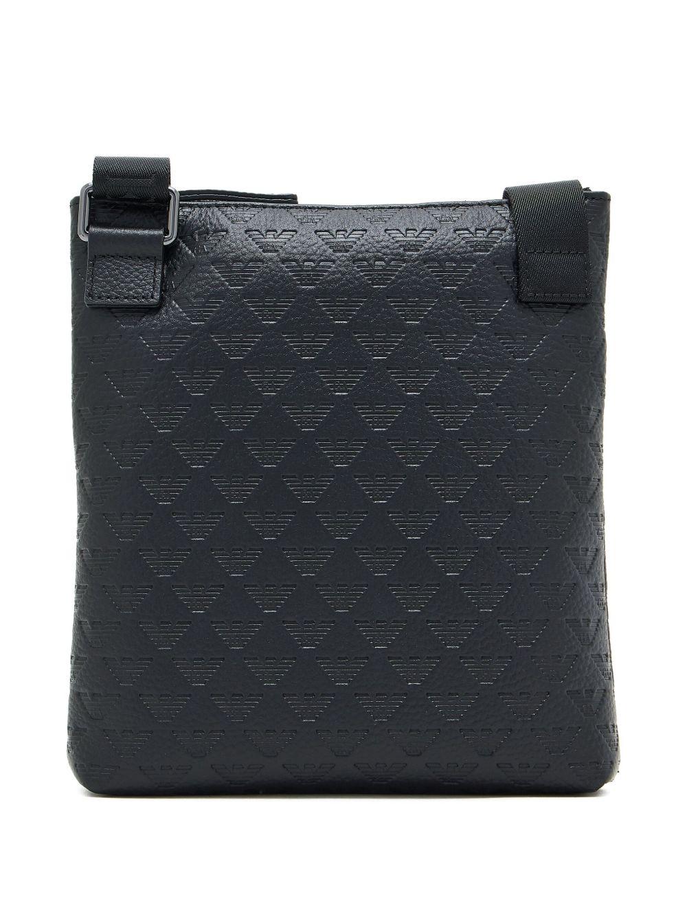 Tracolla nera con logo in rilievo e chiusura con zip EM001688AF14774 UC001 EMPORIO ARMANI 