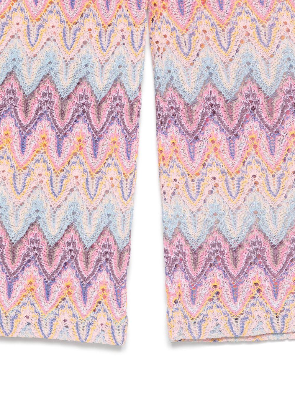 Pantalone amalia in maglia rosa