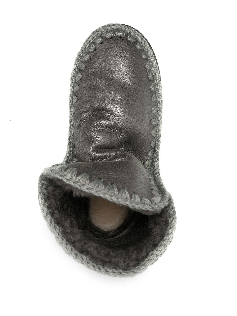 Stivale eskimo 18 logo grigio strass
