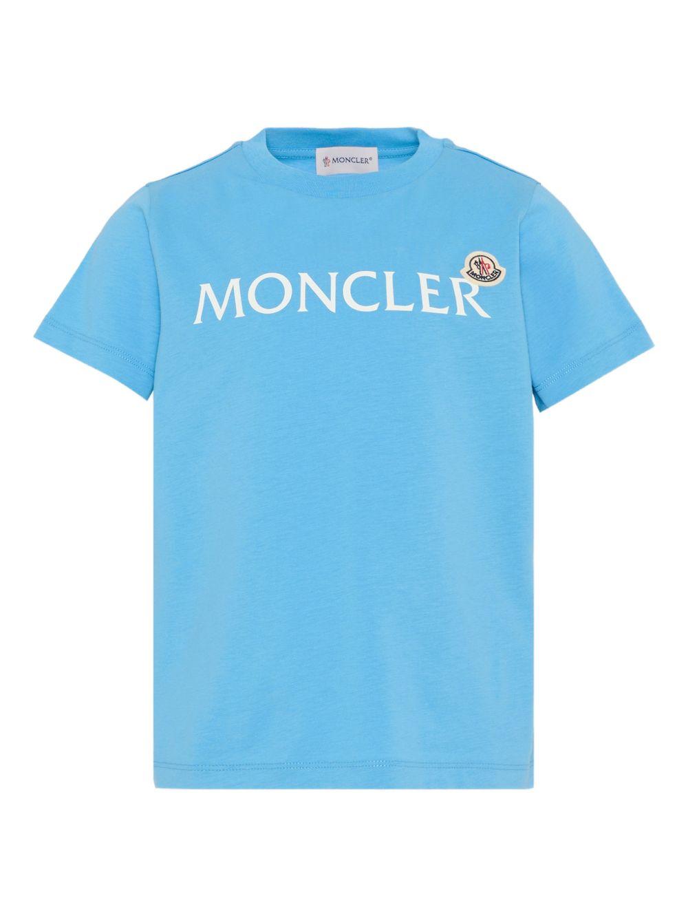 T-shirt in cotone organico a maniche corte L19548C0001089AFV 70G MONCLER KIDS 