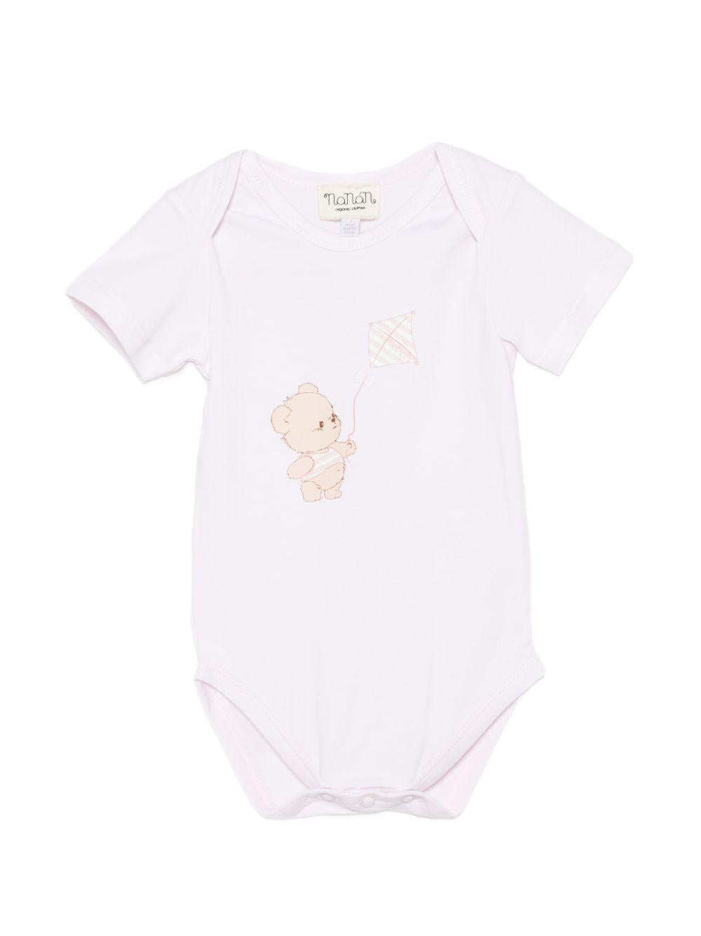 Body neonato manica corta con stampa E26014 ROSA NANAN KIDS 