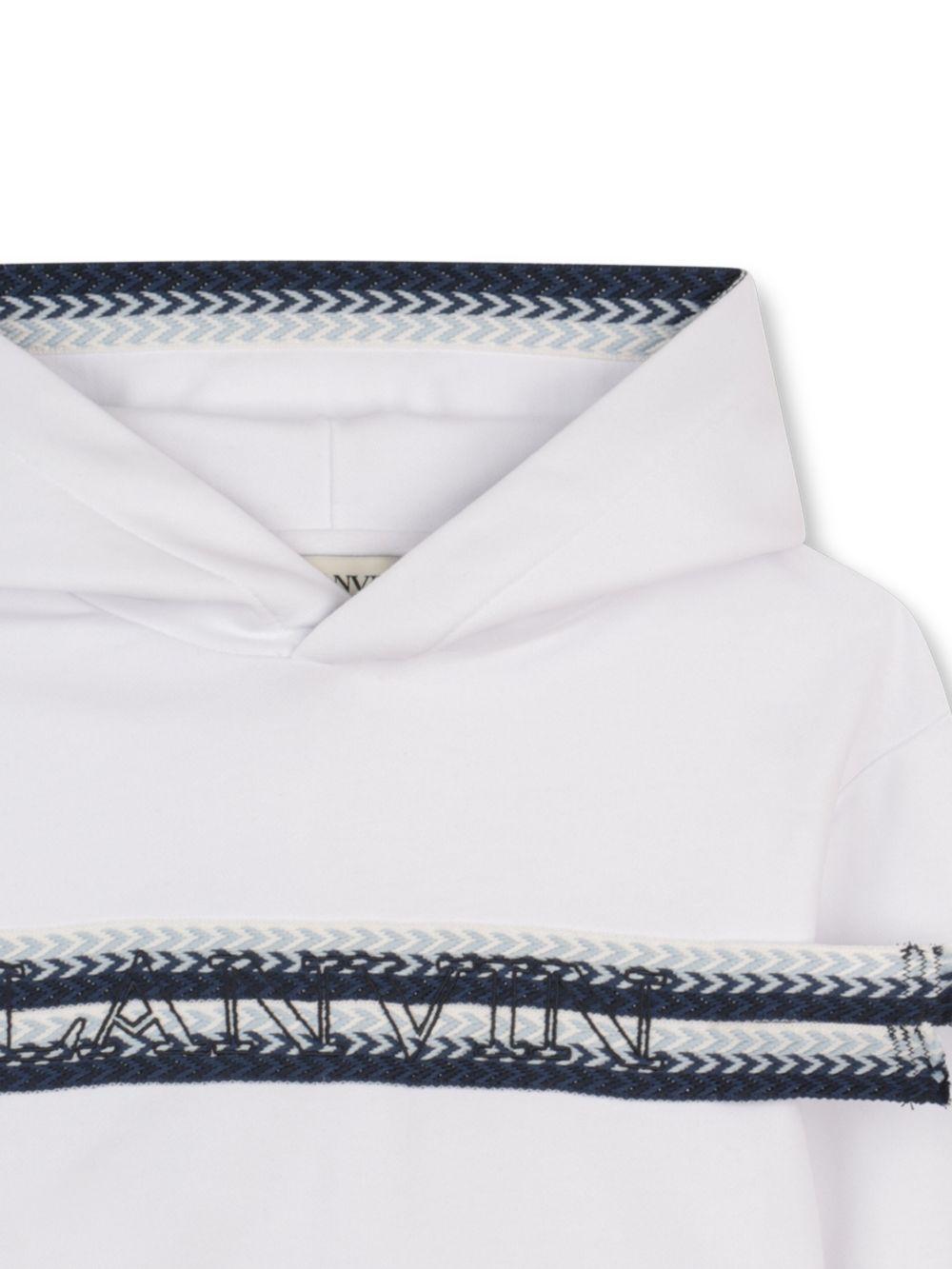 Felpa con cappuccio in cotone N30369 N48 LANVIN KIDS 