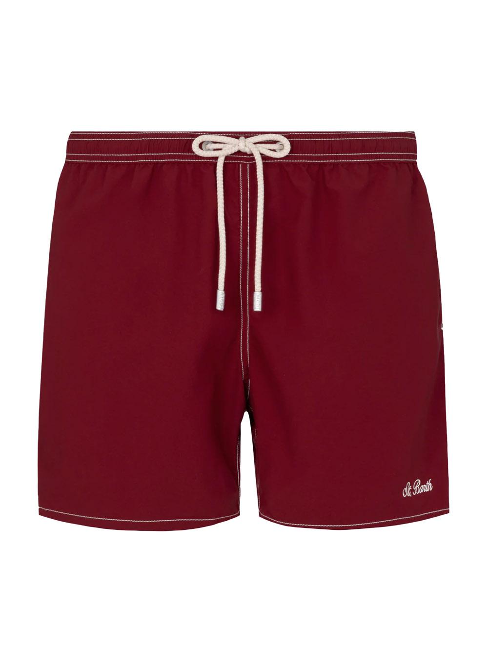 Costume mare media lunghezza Patmos bordeaux PATM001 00102H MC2 SAINT BARTH 