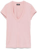 T-shirt rosa scollo V