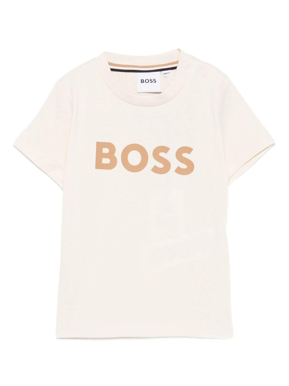 T-shirt con Grafica e Stampa Logo J52712 21C BOSS KIDSWEAR 