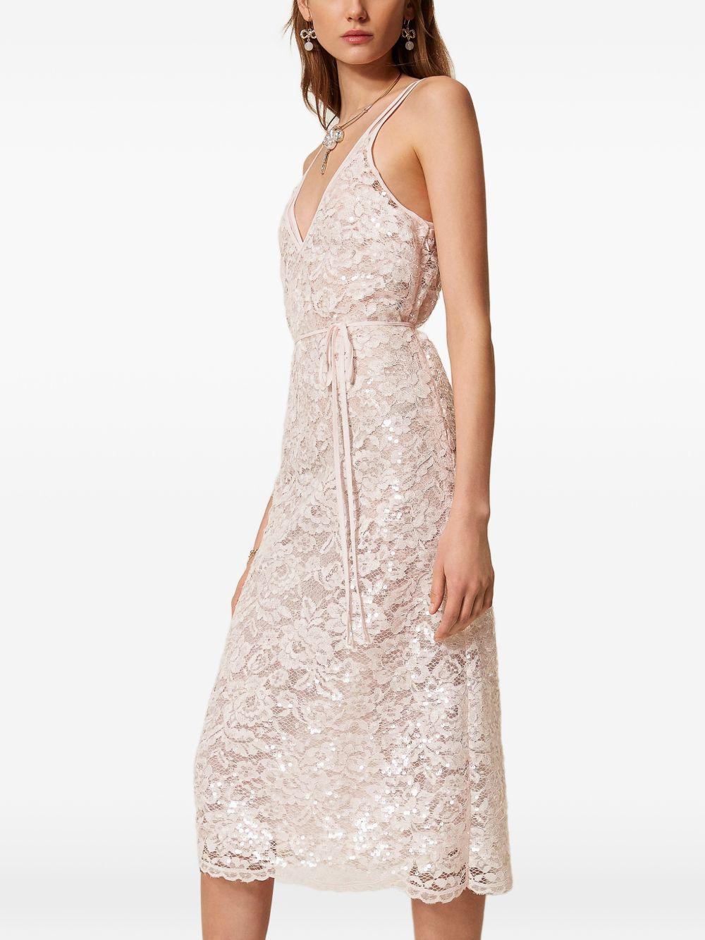 Abito con paillettes scollo a V 261TP2630 00570 TWINSET 